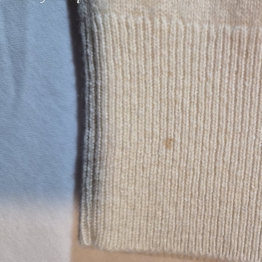 ​Talbots Petites Pure Cashmere Turtleneck Sweater - Cream Ivory - Petite Large - Picture 8 of 9